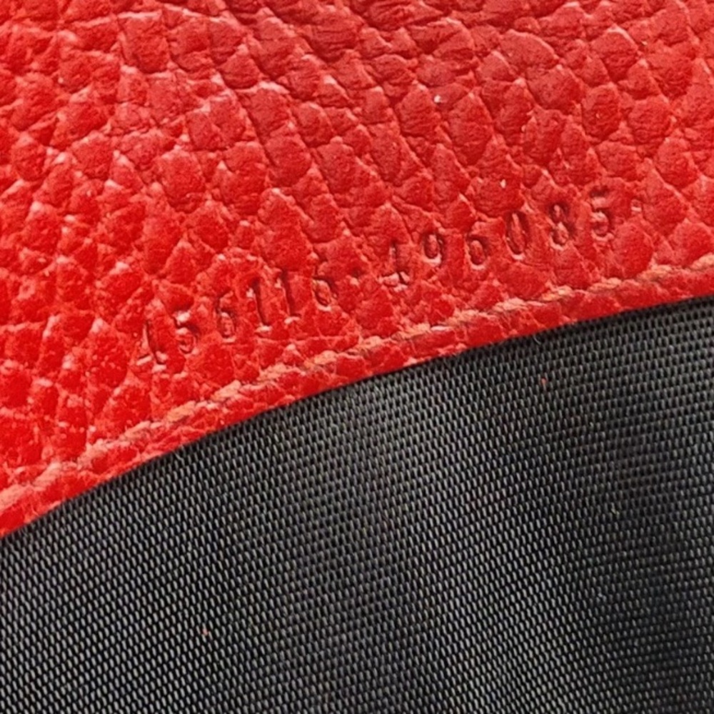 Gucci Red Leather Wallet with Gold Logo - Picture 4 of 10